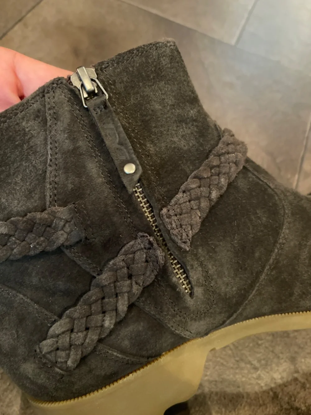 Teva Women’s De La Vina Suede Ankle Boots in Dark Gray Size 10
